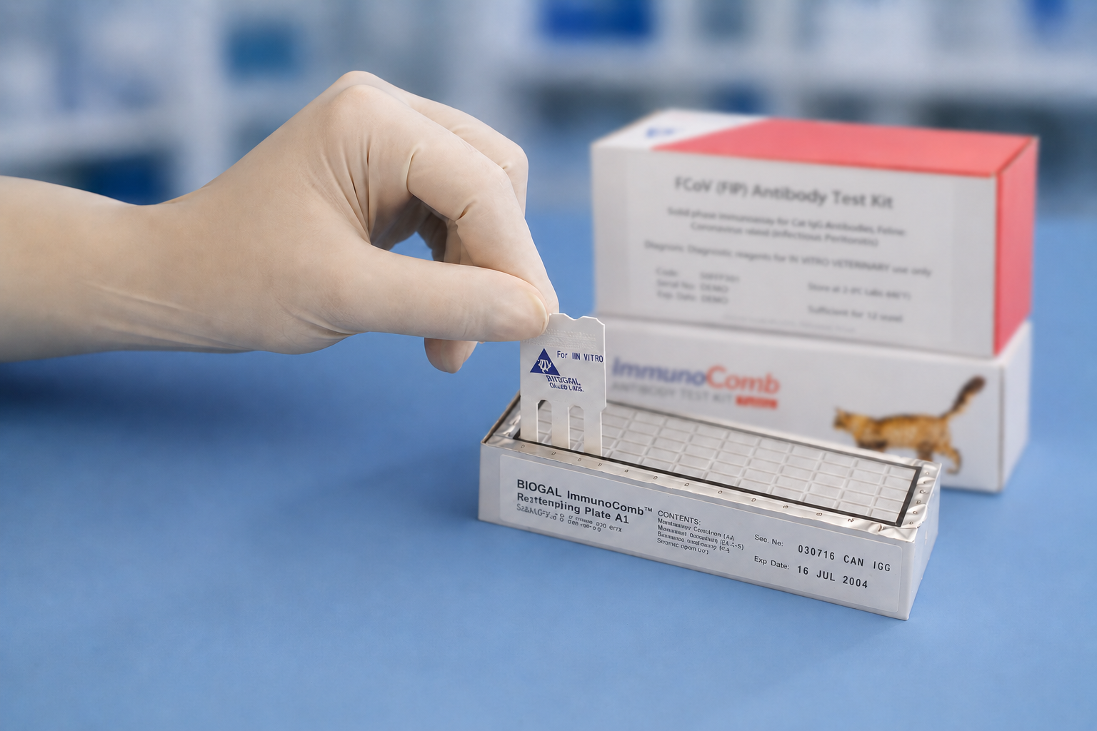 Kit ImmunoComb em uso